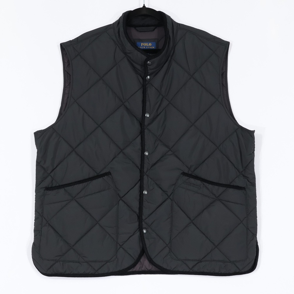 Polo Ralph Lauren Quilted Vest Mens XXL Black Equestrian Preppy Classic $198 NWT